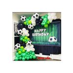 MFM Parti Siyah Beyaz Taraftar Futbol Top Zincir Balon Seti