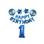 MFM Sonic 1 Yaş Happy Birthday Lüx Folyo Balon Seti 100 Cm