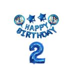MFM Sonic 2 Yaş Happy Birthday Lüx Folyo Balon Seti 100 Cm
