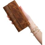 Mft Leather Hakiki Deri El Portföyü Cüzdan | Hilton 8926 - Taba
