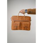 Mft Leather Hakiki Deri Laptop El Çantası | Loreen 2230 - Tiguan Camel