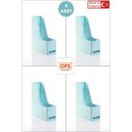 MG 101 MAGAZİNLİK 4'LÜ SET A4 DEMONTE PLASTİK DİKEY KLASÖR ARŞİV KUTUSU ORGANİZER SAKLAMA DEPOLAMA MG101-4SET