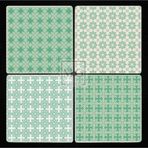 Mg Atölye Uv Baskılı Doğal Taş Bardak Altı 4 Lü 10 Cm X 10 Cm Otantik Motifli