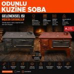 Mg Fırınlı Saç Kuzine / Fırınlı Kuzine / Fırınlı Soba / Kuzine - Kahverengi Emaye