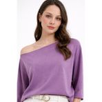 MG GİYİM STORE Kadın Kayık Yaka Basic Salaş Bluz