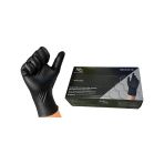 Mg Gloves Nitril Eldiven Çift Yönlü Siyah (L) 50 Li Ekstra Kalın Dokulu Tamirci Eldiveni