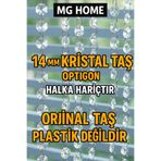 MG HOME HALKASIZ 20 Adet Avize Taşı 14 Mm Kristal Avize Taşı Kristal İşlenmiş Parlak Orjinal Kristal Cam