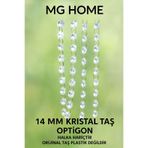 MG HOME HALKASIZ 50 Adet Avize Taşı 14 Mm Kristal Avize Taşı Kristal İşlenmiş Parlak Orjinal Kristal Cam