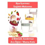 MG HOME Take'N Go 650 ML Pratik Taşınabilir Kaşıklı Kapaklı Depolu Yulaf Yoğurt Müsli Diyet Saklama Kabı