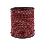 Mg Ropes Bileklik ve Outdoor Paracord İp 4 mm No:22 10 Metre Kırmızı Siyah Desen