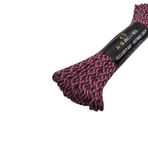 MG ROPES Bileklik ve Outdoor Polyester Paracord İp 660 LB 4 mm 30 Metre Fuşya Desenli