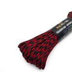 MG ROPES Bileklik ve Outdoor Polyester Paracord İp 660 LB 4 mm 30 Metre Kırmızı Siyah