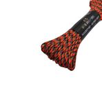 MG ROPES Bileklik ve Outdoor Polyester Paracord İp 660 LB 4 mm 30 Metre Turuncu Desenli