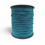 Mg Ropes Bileklik,Outdoor 4 mm Paracord İp No:33 30 Metre Turkuaz Siyah Desenli