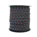 Mg Ropes Bileklik,Outdoor 4 mm Paracord İp No:76 30 Metre Mor Mavi Desenli