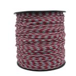 Mg Ropes Bileklik,Outdoor ve Hobi Paracord İp 4 mm No:45 100 Metre Bordo Gri Desen