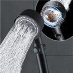 Mg Store 5 Fonksiyonlu Duş Başlığı - Turbo Fan Duş Başlığı - Siyah Modern Tek Ebat