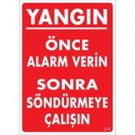 Mg Yangın Nasıl Söndürülür Uyarı Levhası 25X35 KOD:869 - 10