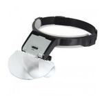 Mg81001-b2 Çift Lens Takmalı 5 Lensli, Led Işıklı Şapka Tip Büyüteç