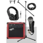 MGA-25RD-PAK 25 Watt Elektro Gitar Amfisi USB Bluetooth ve Şarjlı Mikrofon Stand Kulaklık Jack