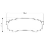 MGA 55298 Fren Balatası Arka Land Cruiser 90-98 / Pajero 06-12