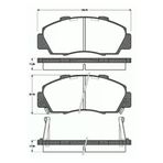 MGA 55308 Fren Balatası Ön Accord 98-02 Cr-V 97-01 Hr-V 98- Legend 91- Prelude 92- Shuttle 94- / 600 93-