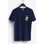 MGAX Sevimli Ayı Dalgıç Şnorkelle Dalmaya Arma Baskılı Regular Sıfır Yaka %100 Pamuk Unisex Penye T-Shirt - Lacivert - 3XL