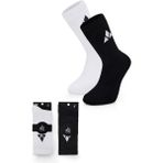 Mgc Spor 2'li Dikişsiz Burunlu, Silikon Kaydırmaz Tabanlı, Spor Çorabı–(Koşu, Futbol, Basketbol, Tenis, Yoga, Plates, Fitnes) - Siyah - Beyaz