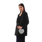 MGESTORE Murat Özdil Kadın Gümüş Kalp Abiye Çanta