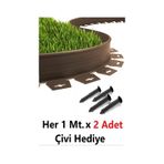 Mgf Çim Ayırıcı 20 Mt Kahve Çim Sınırlayıcı Taş Toprak Ayıracı Çim Taş Toprak Bariyeri Ayraç Beyaz Ayırıcı