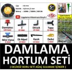 Mgf Plast 400 Mt. Damla Sulama Borusu Deliksiz Damlama Sulama Hortumu Hazır Aparatlı Seti Sistemi