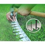 Mgf Plast Esnek Kıvrılabilir Metal Galvaniz Çim Ayırıcı 10 Mt. (2mt x 5 Adet) Çim Sınırlayıcı Çim Ayracı Çim Ayırıcı