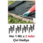 MGF PLAST Mgf 1mt X 20 Mt. Kumaş Sera Taban Yabani Ot Örtüsü Jüt Peyzaj Uygulama Yer Malç Naylonu