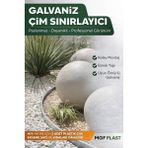 Mgf Plast Mgf Çizgili Esnek Galvaniz Metal Çim Toprak Taş Ayırıcı Ayraç Sınırlayıcı - 50 Metre