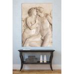 Mgi Design Antik Heykel Mermer Rölyef Çift Kanvas Tablo, Yatak Odası Lüks Dekor, 50x70 cm