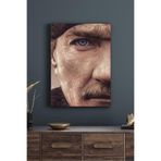 Mgi Design Atatürk Mavi Gözler Kanvas Tablo, Duvar Sanatı, 30x40 cm, Dikey, HD Dijital Baskı