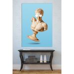 Mgi Design Pop Art Güneş Gözlüklü Klasik Heykel Kanvas Tablo, Rönesans Torso Modern Duvar Dekoru, 50x70 cm
