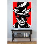 Mgi Design Pop Art Kanvas Tablo, Modern Salon Duvar Dekoru, 35x50 cm, Siyah Beyaz Kırmızı Portre