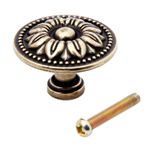 Mgoodoo 2 adet Vintage mobilya parçaları kapı tokmağı, antik bronz, mutfak dolapları, dolaplar, komodinler için, çap 36 mm