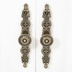 Mgoodoo 2 adet Vintage mobilya parçaları kapı tokmağı, antik bronz, mutfak dolapları, dolaplar, komodinler için, delik mesafesi 96 mm
