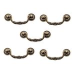 Mgoodoo Mobilya parçalarının kapıları için vintage tokmak, antik bronz, mutfak dolapları, dolaplar, komodinler için, 5 adet delik mesafesi 96 mm
