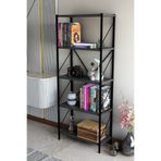Mgr Office 150 Cm Dekoratif 5 Raflı Kitaplık Çok Amaçlı Raf Mutfak Rafı Metal Kitaplık