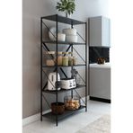 Mgr Office STONE 5 Raflı Metal Mutfak Düzenleyici Raf Metal 5 Raflı Kitaplık Mutfak Rafı Baharatlık