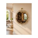 Mgs DUVAR SAATİ GLOW GOLD BRONZ AYNALI DUVAR SAATİ