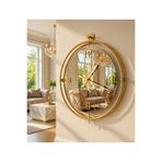 Mgs DUVAR SAATİ TİNATTİ GOLD BRONZ AYNALI DUVAR SAATİ