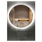 MGS GROUP 70 Cm Beyaz Ledli/banyo Aynası/makyaj Aynası/yuvarlak Ayna ( Dokunmatik Özellikli )