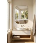 MGS GROUP Köşeli Dekoratif Banyo Salon Hol Koridor Makyaj Aynası 80x60