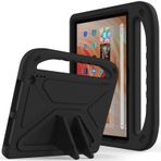 MGUEIAO kılıf Amazon Fire HD 10 ile Uyumlu,Çocuklar Tablet Kılıfı,Saplı Kavrama,Hafif ve Darbeye Dayanıklı Saplı Stand Kılıf-Siyah