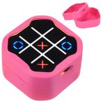MGZNMTY Giiker Tic Tac Toe Bolt Elektronik Oyun ile Uyumlu Silikon Kılıf, 3'ü 1 Arada Elde Taşınabilir Yapboz Oyun Konsolu Oyuncaklar Çocuklar için Cilt (Sadece Kılıf) (Parlak Pembe)