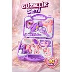 M&H Çantalı Güzellik Seti Oyuncak – 10 Parça Kuaför & Makyaj Seti | Çocuklar İçin Eğitici Oyuncak